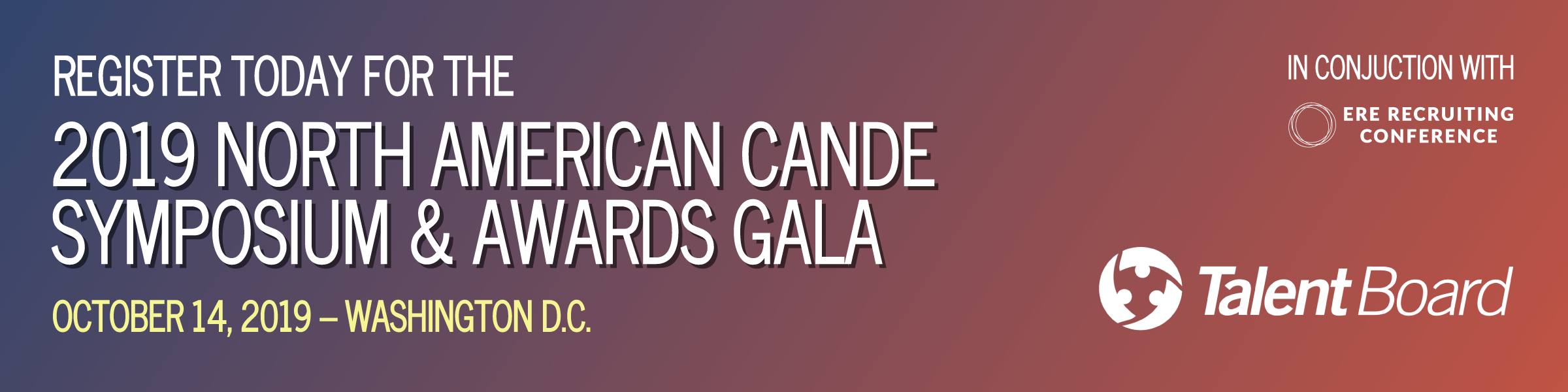 TalentBoard 2019 North American Cande Symposium & Awards Gala graphic