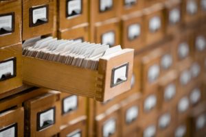 Recruiting files in cabinet